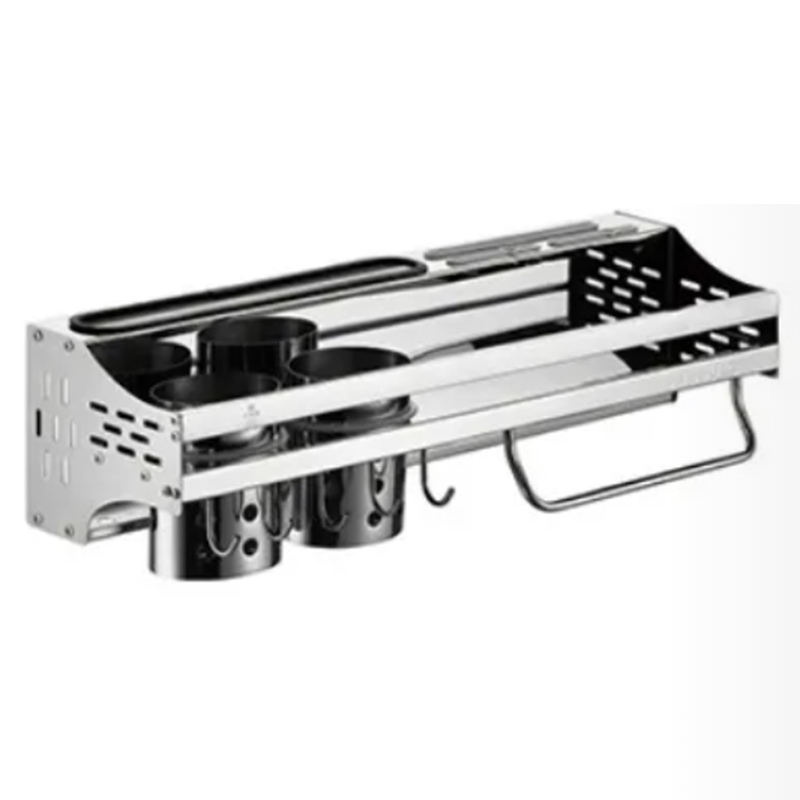 Spice Rack with Hooks Wall Mount