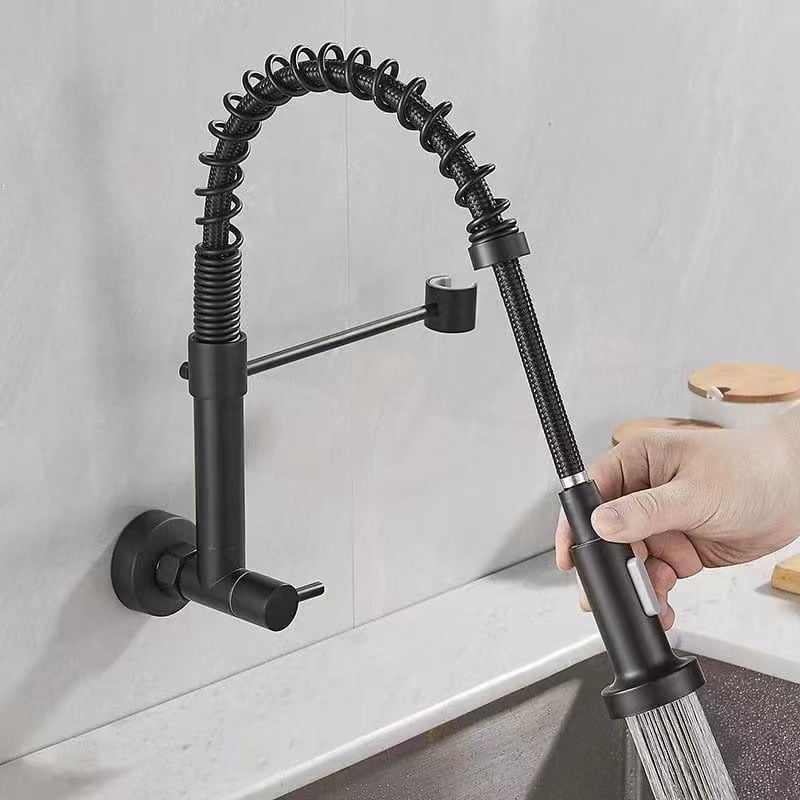 Single Handle Pull Out Spring Sink Faucet