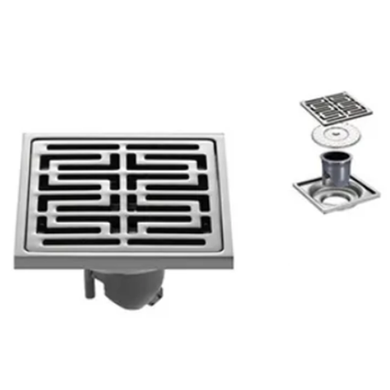Removable Shower Drain Grate with Hair Strainer