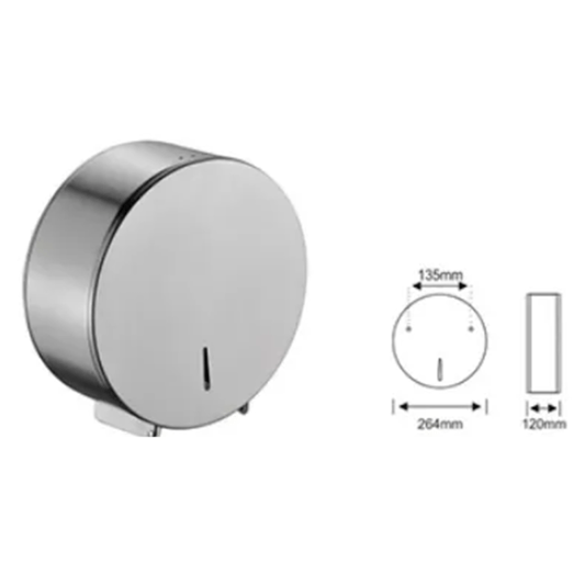 Wall-mounted stainless steel toilet tissue holder